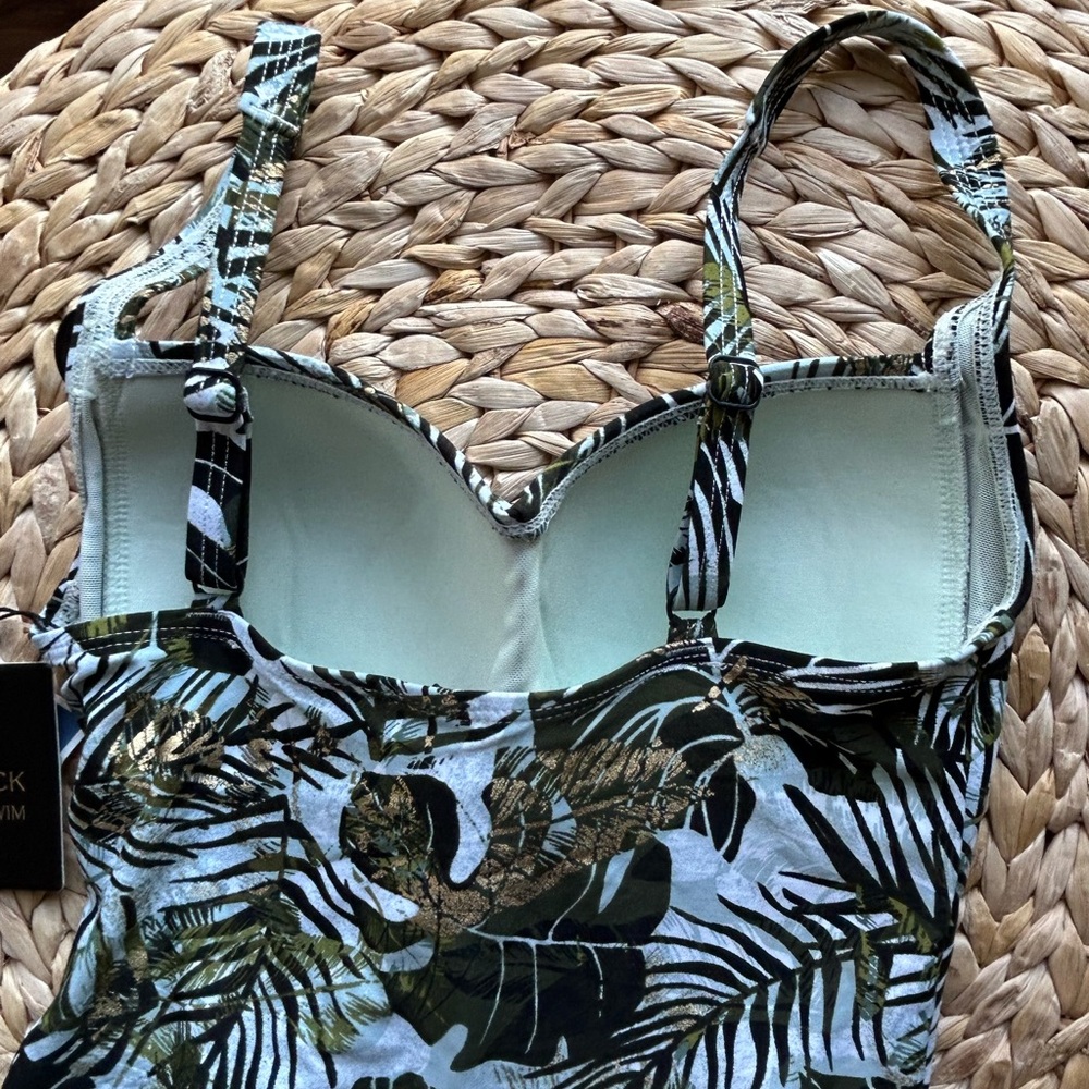 NipTuck Swim Olive & Black Tropical One-Piece Swimsuit - Picture 5 of 6